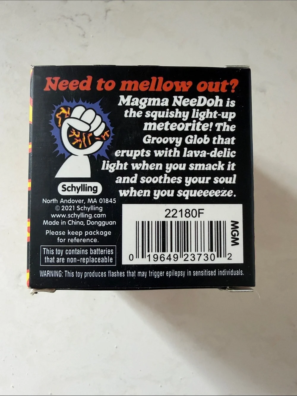NEW IN BOX NeeDoh Magma Squeeze Ball - Orange